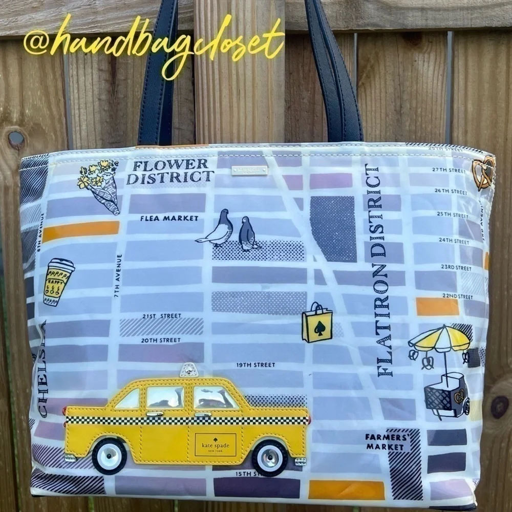 Kate Spade Yellow Taxi Cab New York Francis Tote Bag Shoulder Handbag PXRU8114